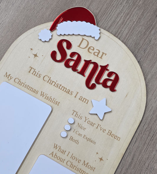 Dear Santa Wishlist Board - Personalised Christmas Board