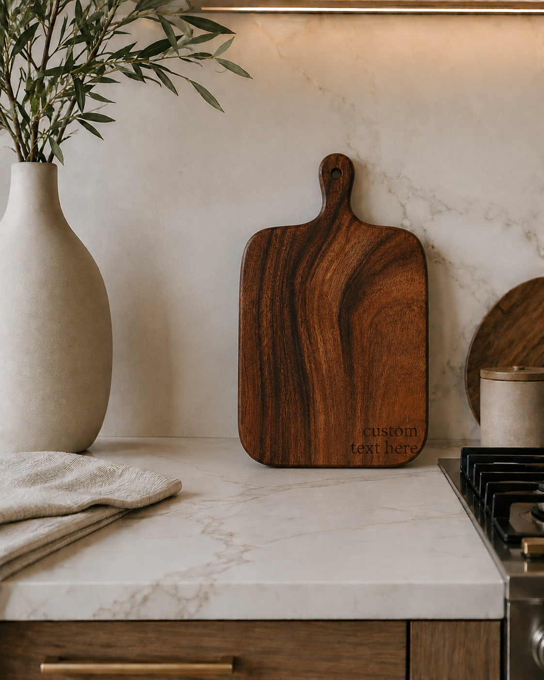 Acacia Paddle Cutting Boards - Custom Engraving