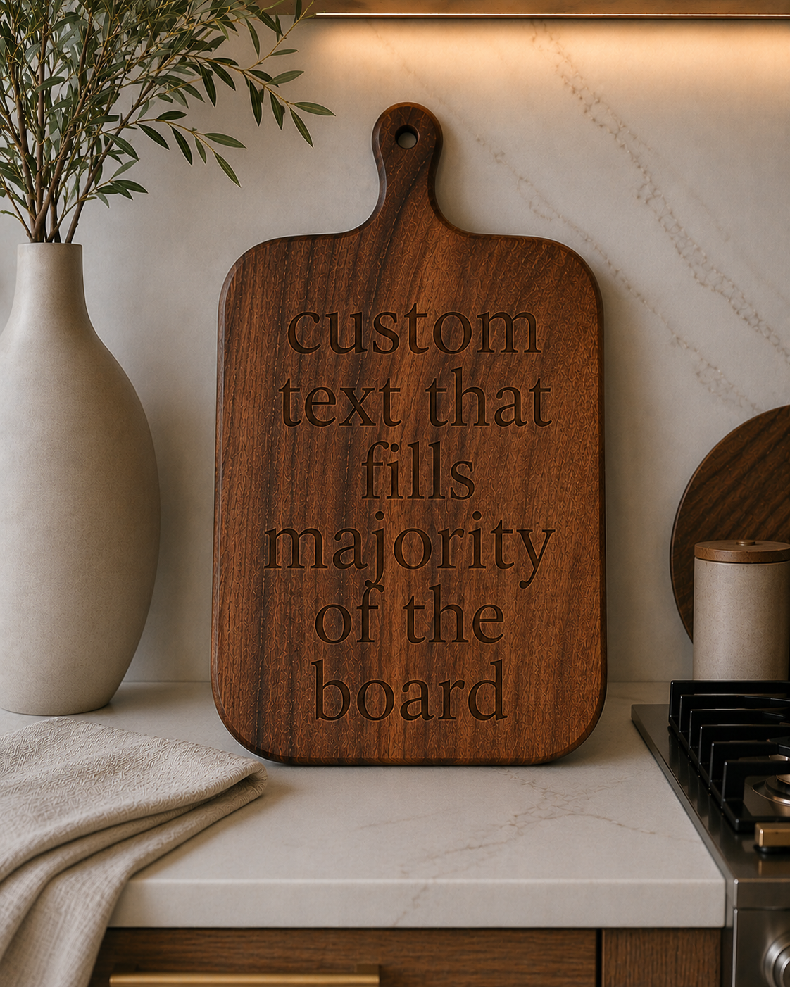 Acacia Paddle Cutting Boards - Custom Engraving