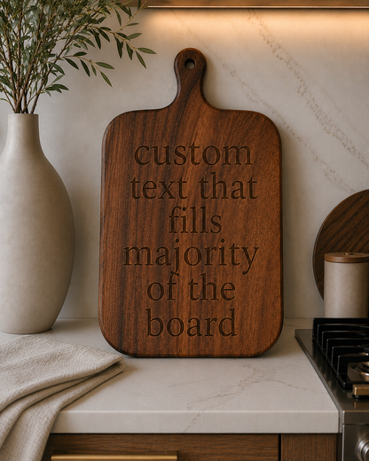 Acacia Paddle Cutting Boards - Custom Engraving