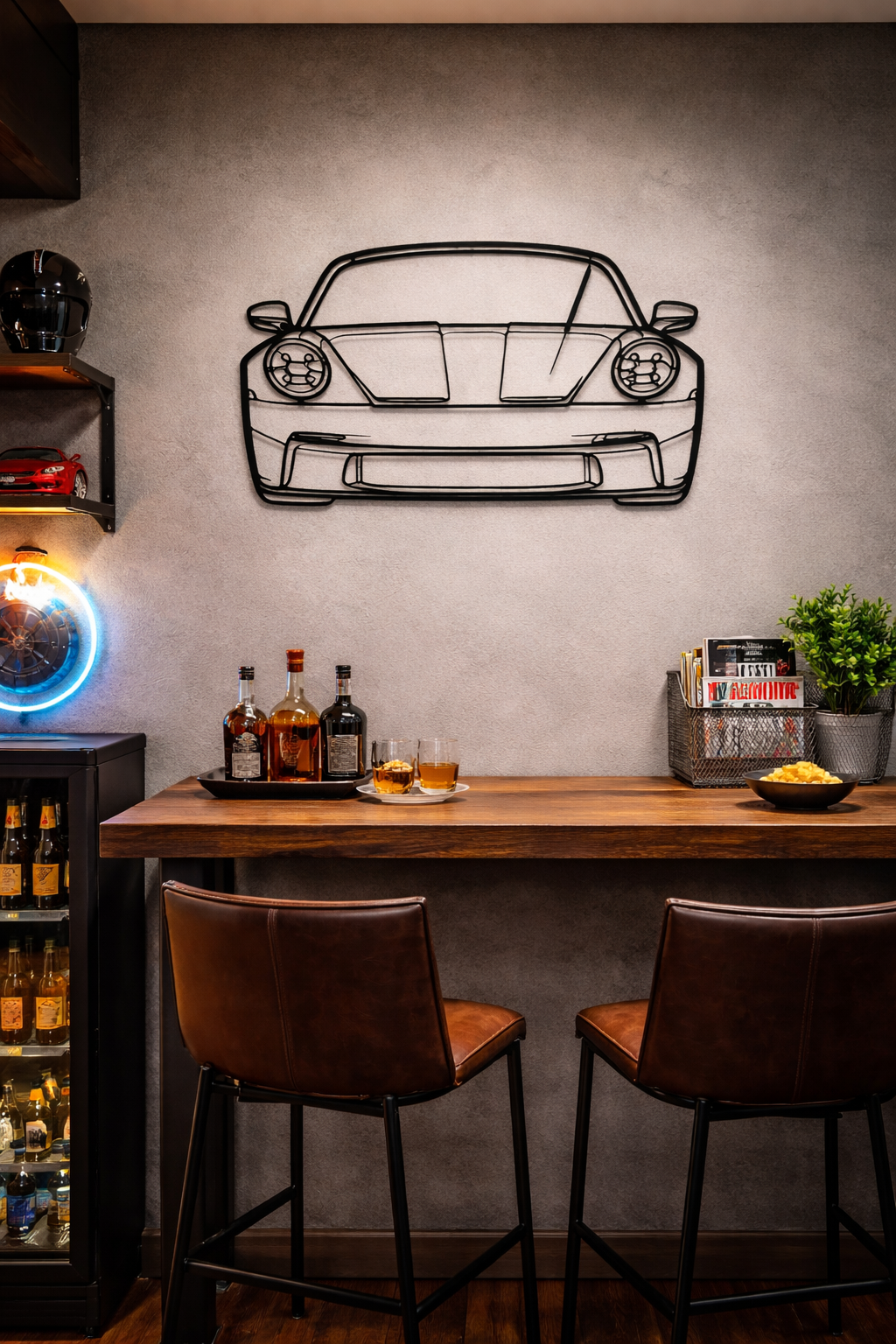Sports Car Inspired Wall Art – Minimal Line Design