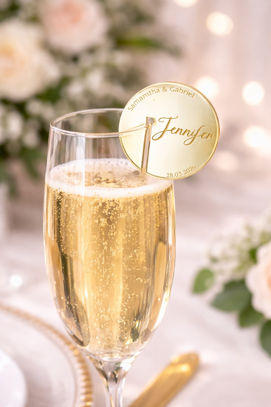 Personalised Mirror Acrylic Drink Tags