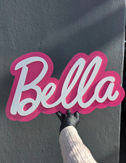 Personalised Barbie Inspired Name Sign 50cm