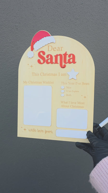 Dear Santa Wishlist Board - Personalised Christmas Board