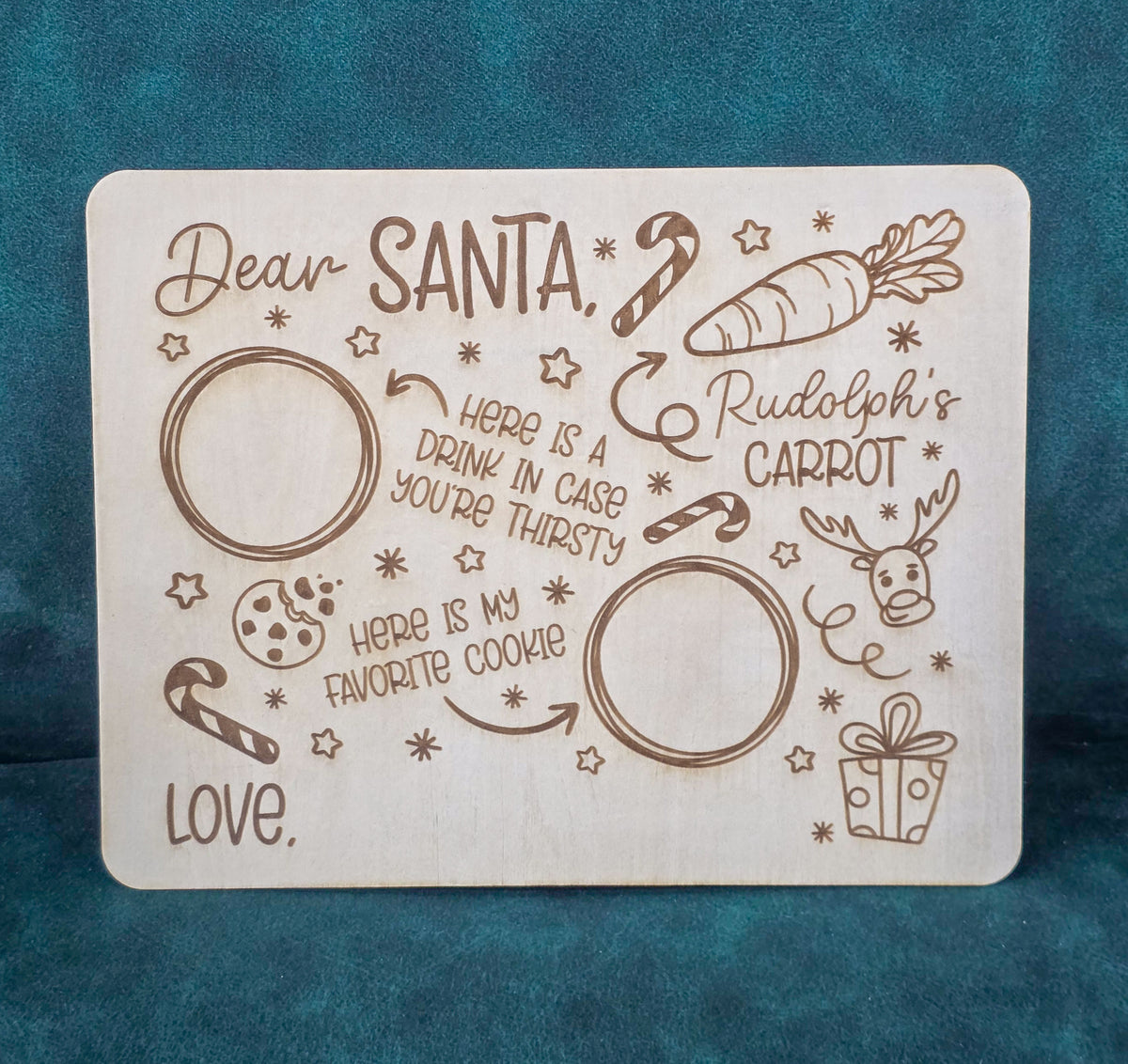 Santa Cookies & Milk Tray - Christmas - Personalised