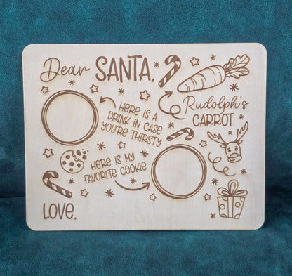 Santa Cookies & Milk Tray - Christmas - Personalised