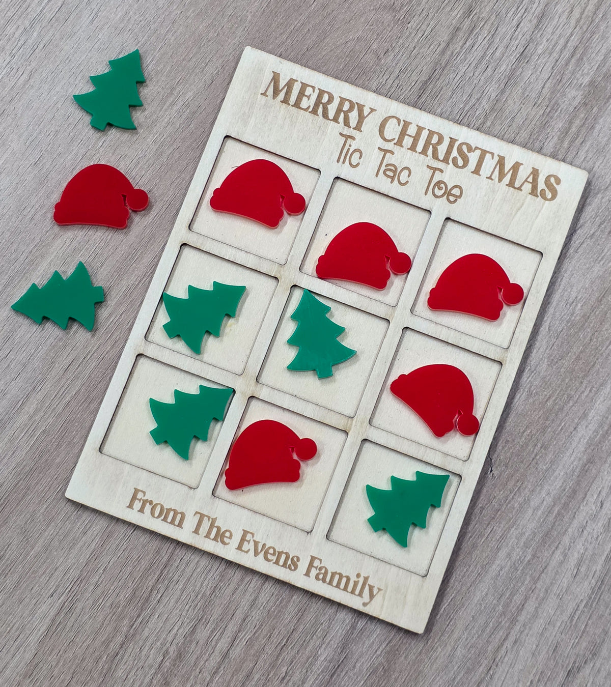 Christmas Tic-Tac-Toe - Personalised