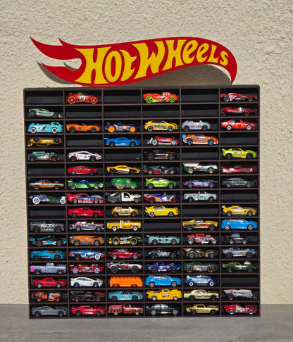 Race Track Style Die-Cast Car Display & Storage Shelf (Die Cast 1:64) – MDF & Acrylic Wall Organizer