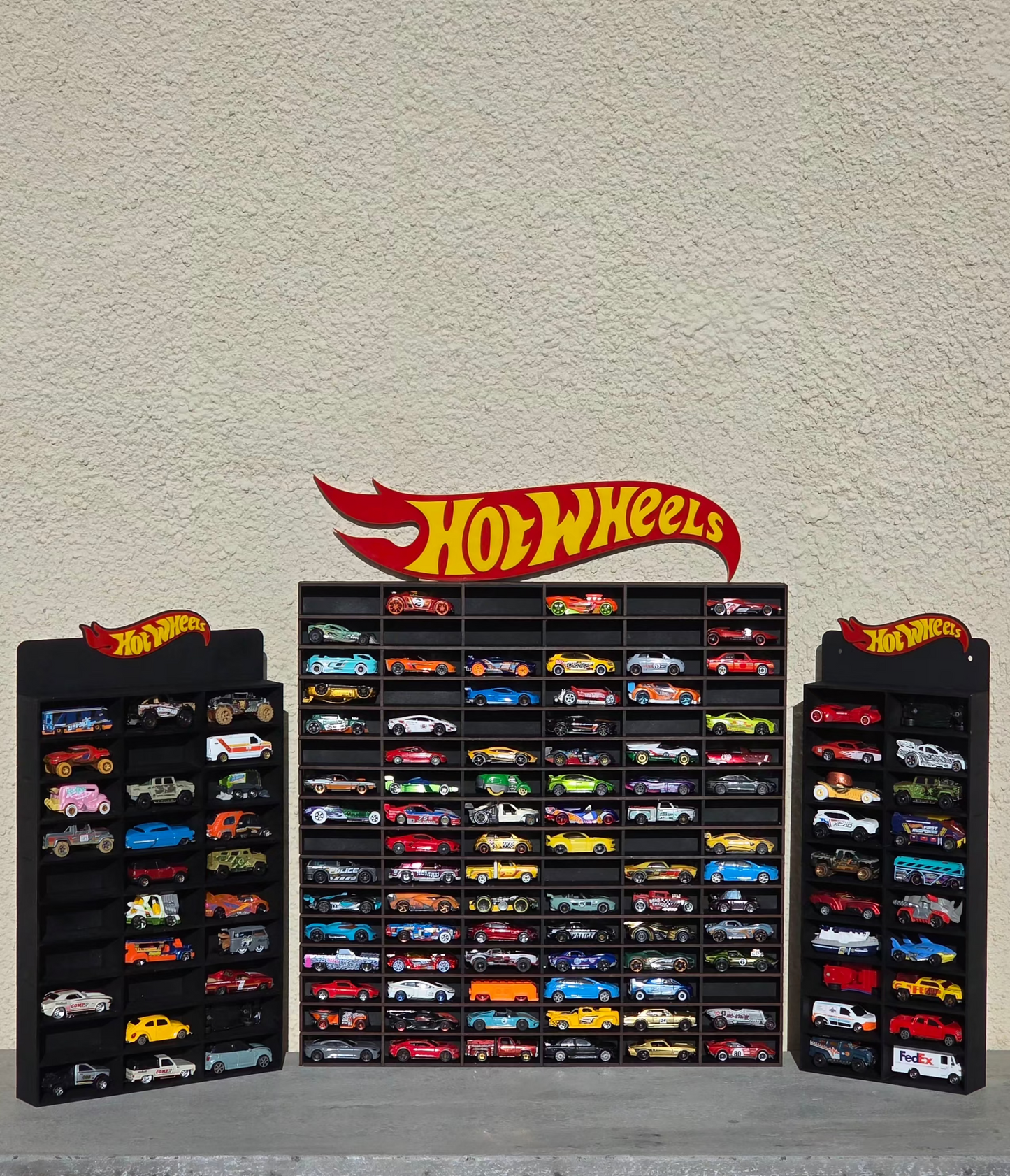 Race Track Style Die-Cast Car Display & Storage Shelf (Die Cast 1:64) – MDF & Acrylic Wall Organizer