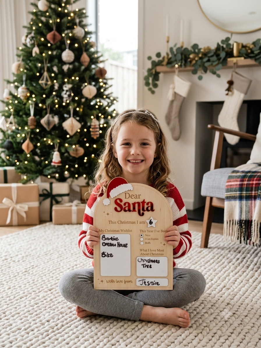 Dear Santa Wishlist Board - Personalised Christmas Board
