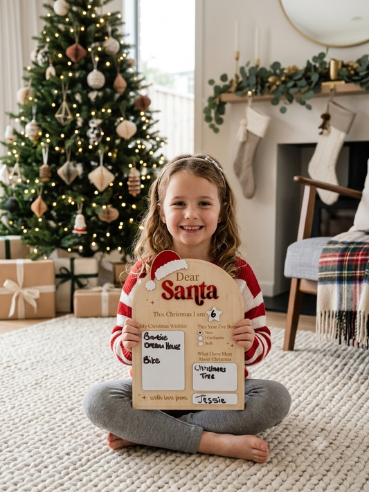 Dear Santa Wishlist Board - Personalised Christmas Board