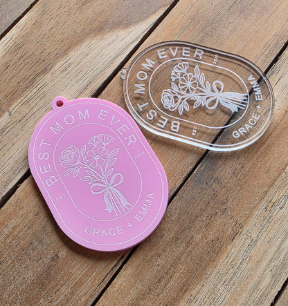 Personalised Best Mom Ever Keyring