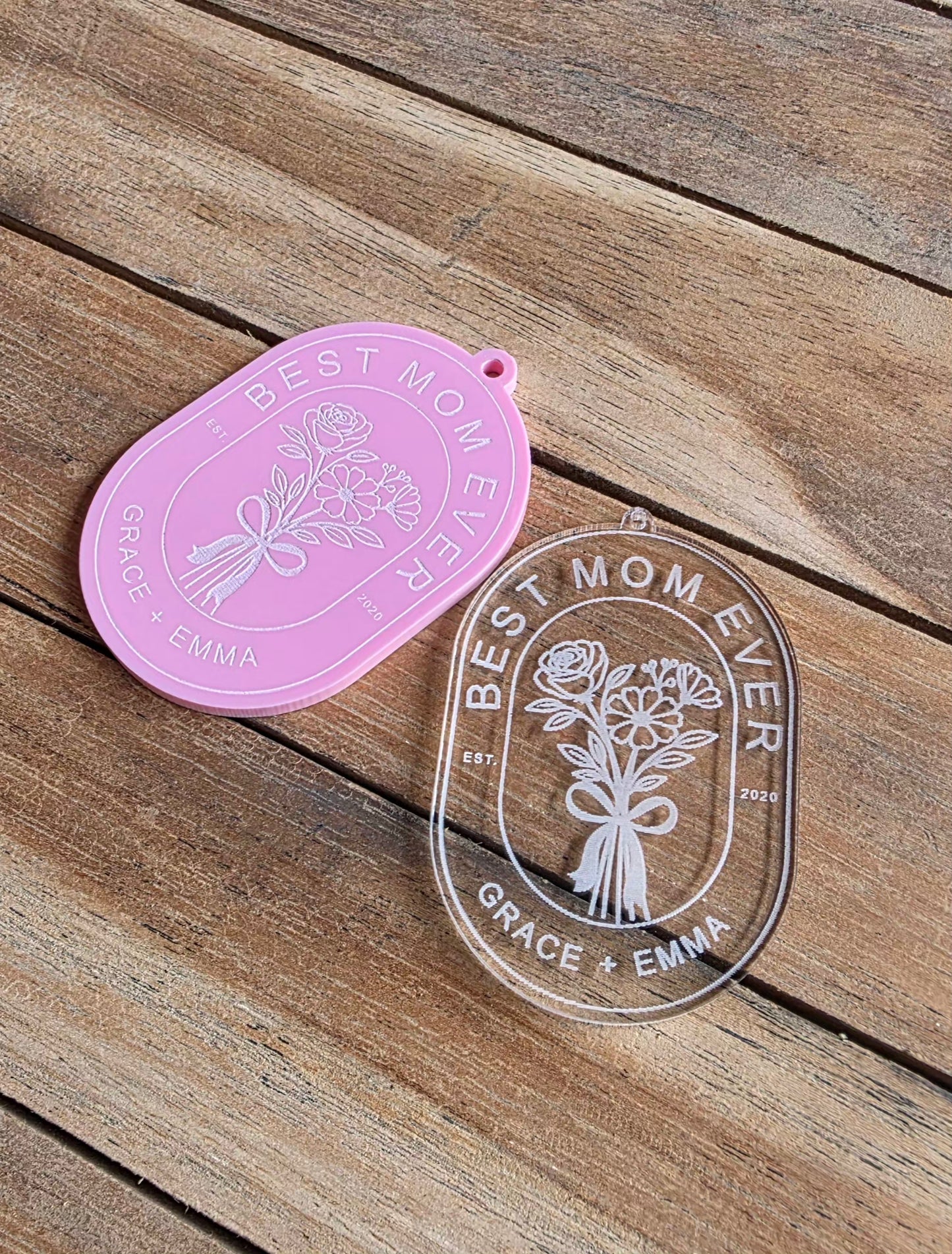 Personalised Best Mom Ever Keyring