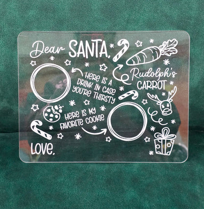 Santa Cookies & Milk Tray - Christmas - Personalised