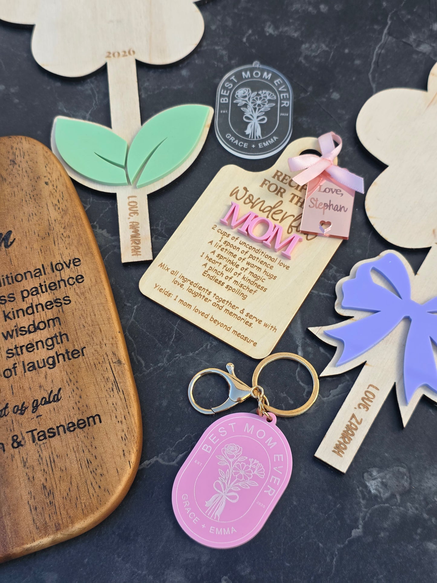 Personalised Best Mom Ever Keyring
