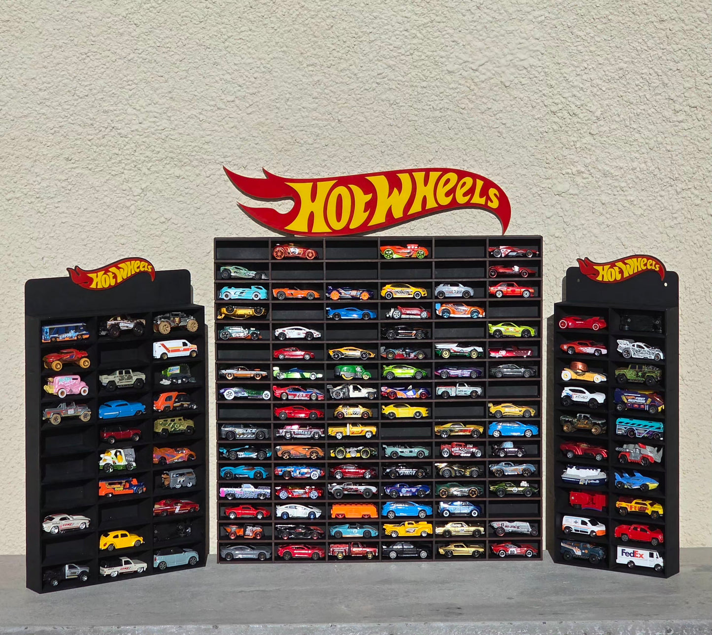 Race Track Style Die-Cast Car Display & Storage Shelf (Die Cast 1:64) – MDF & Acrylic Wall Organizer