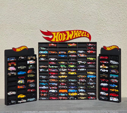Race Track Style Die-Cast Car Display & Storage Shelf (Die Cast 1:64) – MDF & Acrylic Wall Organizer