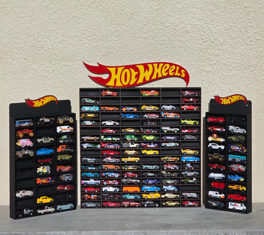 Race Track Style Die-Cast Car Display & Storage Shelf (Die Cast 1:64) – MDF & Acrylic Wall Organizer