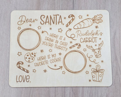 Santa Cookies & Milk Tray - Christmas - Personalised